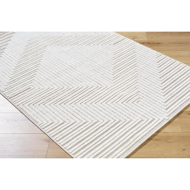 Livabliss Lyna Modern & Contemporary Diamond Washable Area Rug