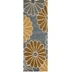 preview thumbnail 8 of 11, SAFAVIEH Handmade Daisies Grey New Zealand Wool Rug 2'6" x 10' Runner - Grey/Yellow - Runner