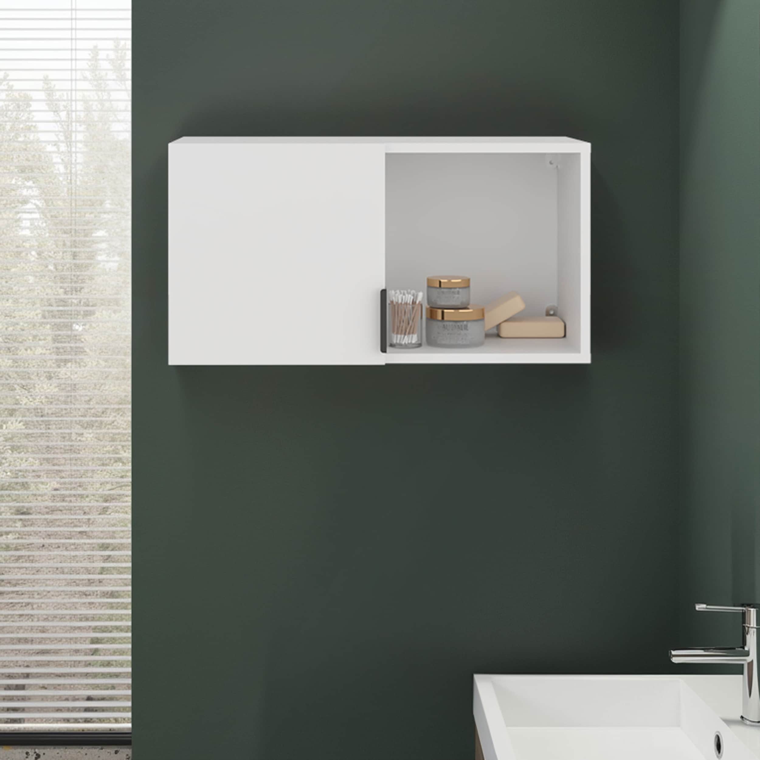 Bathroom Medicine Cabinet with 1 Door, 2 Shelves, and Durable White Finish for Efficient Storage