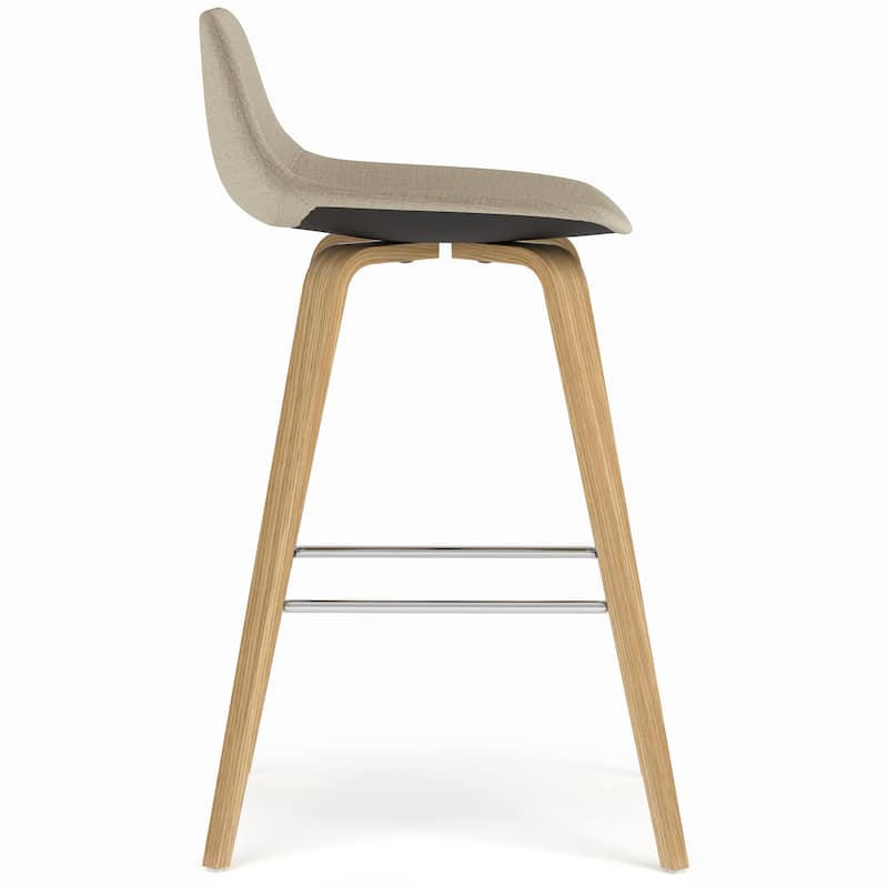 WYNDENHALL Cacey Mid Century Modern Bentwood Counter Height Stool (Set of 2) - 20.7'' x 21.1'' x 36.6