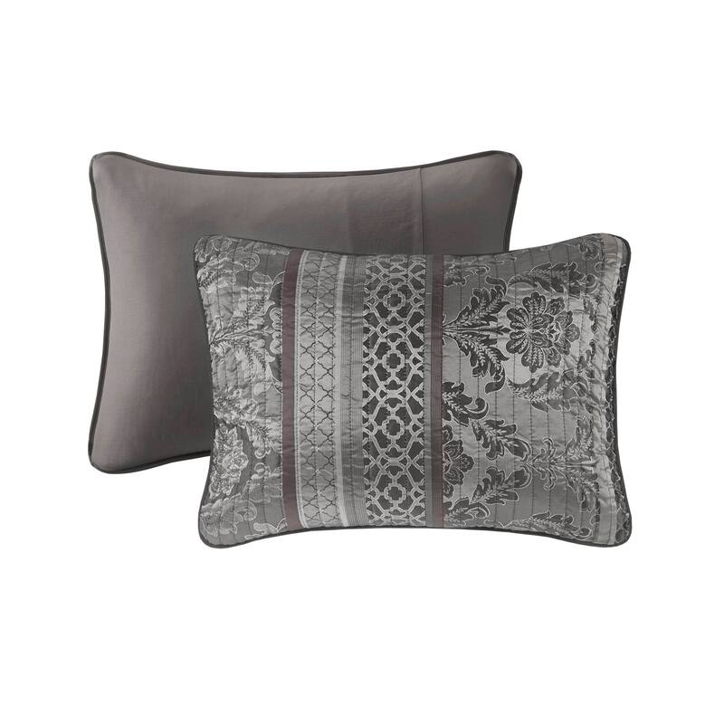 Madison Park Venetian 6 Piece Jacquard Quilt Set with Throw Pillows