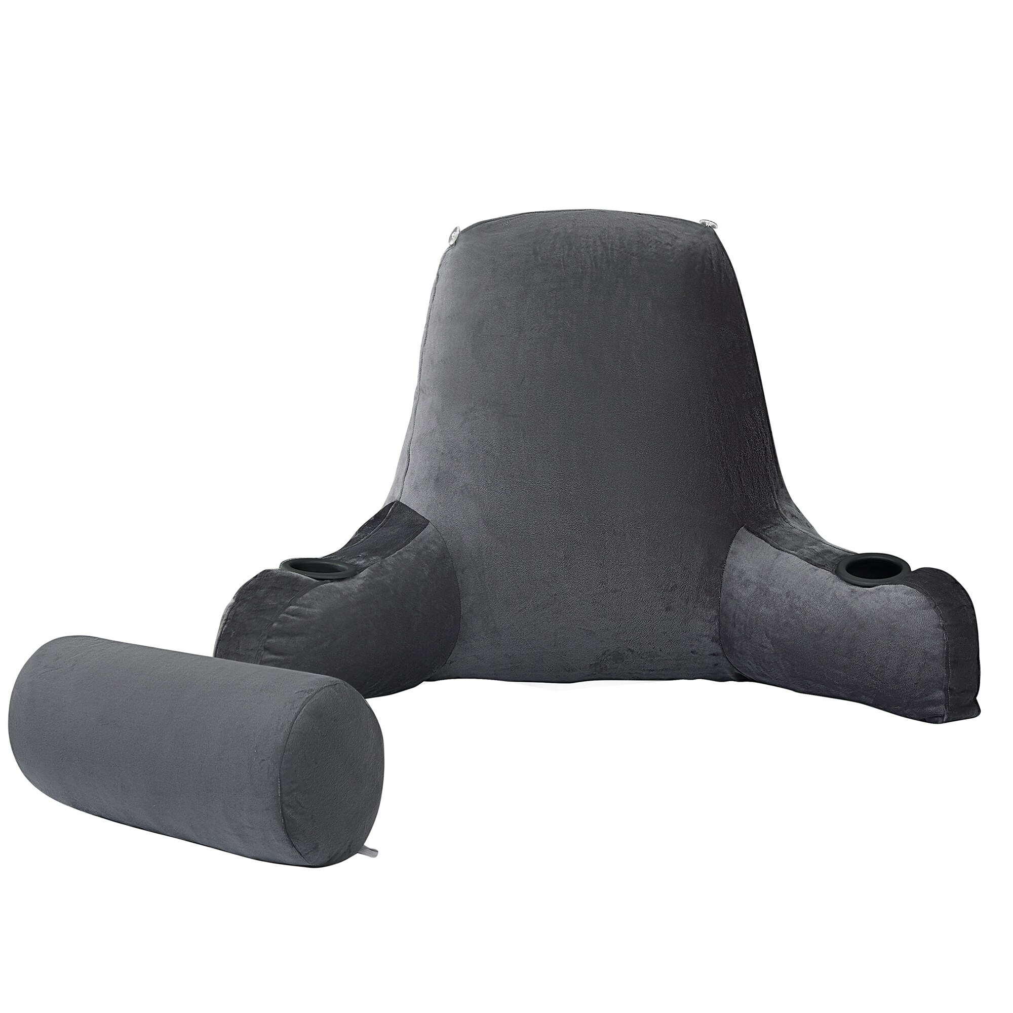 Bed rest pillow with cup holder hot sale