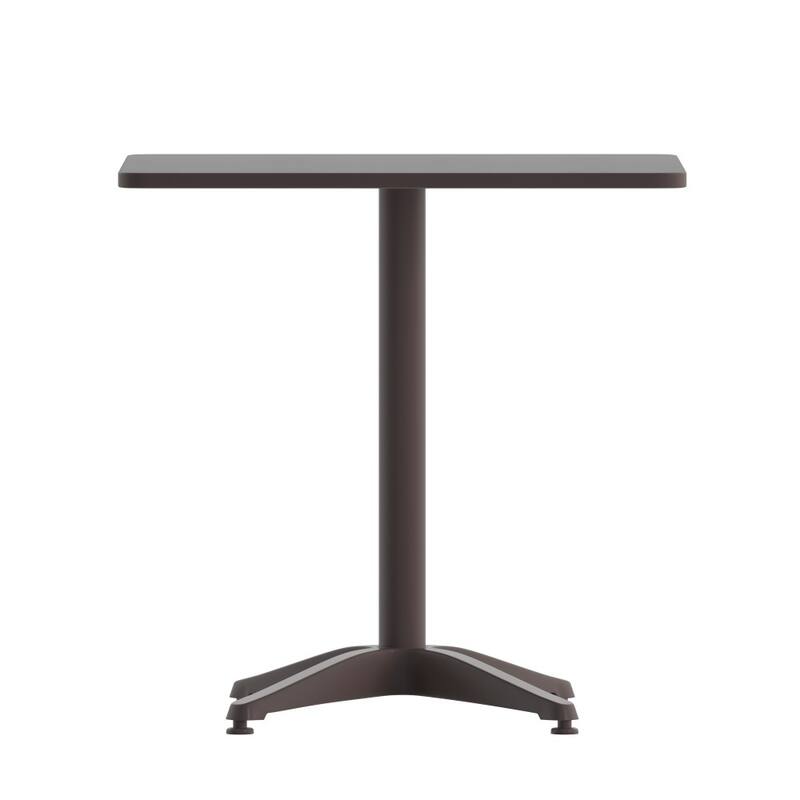 27.5" Square Aluminum Indoor-Outdoor Table Set