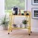 preview thumbnail 55 of 58, Rosa Mid-Century 2-Teir Rolling Metal Bar Cart