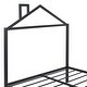 preview thumbnail 12 of 16, Black Full Size Metal Platform Bed with Trundle & House Headboard