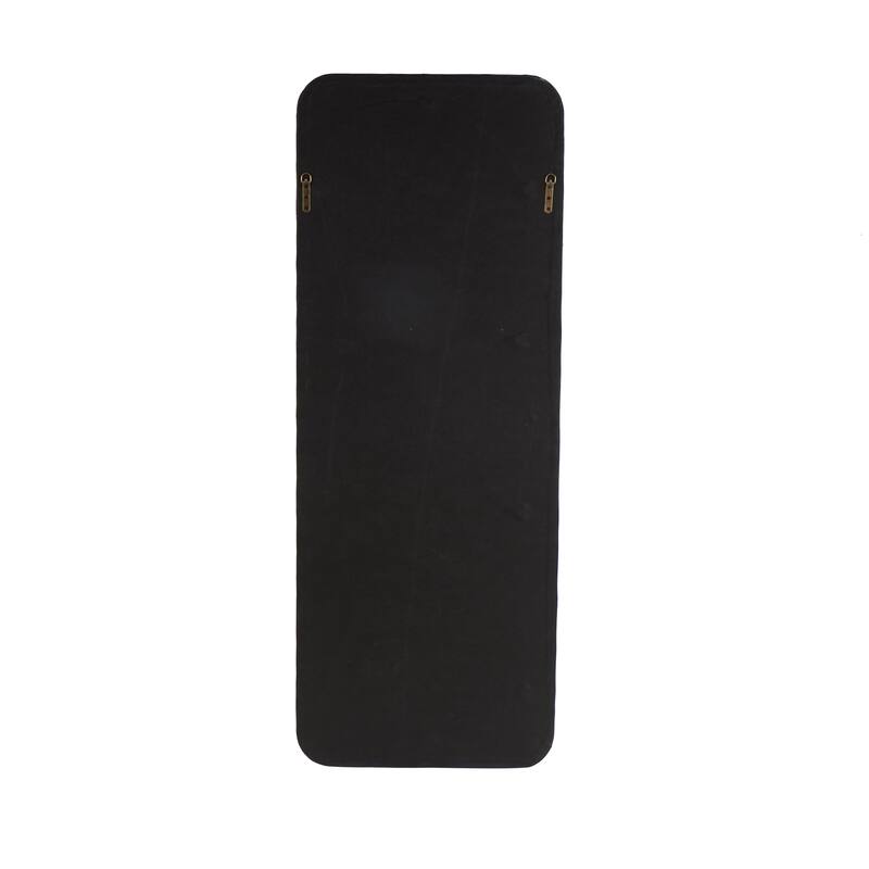 Black or White Velvet Wavy Room Floor Mirror