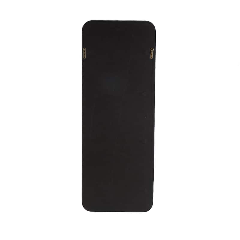 Velvet Wavy Floor Mirror - Black or White - Roche River Decor