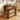 Rattan L Shaped Bar Table with 4-Tier Storage Shelf