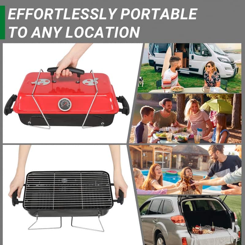 Portable Tabletop Outdoor Barbecue Charcoal Grill