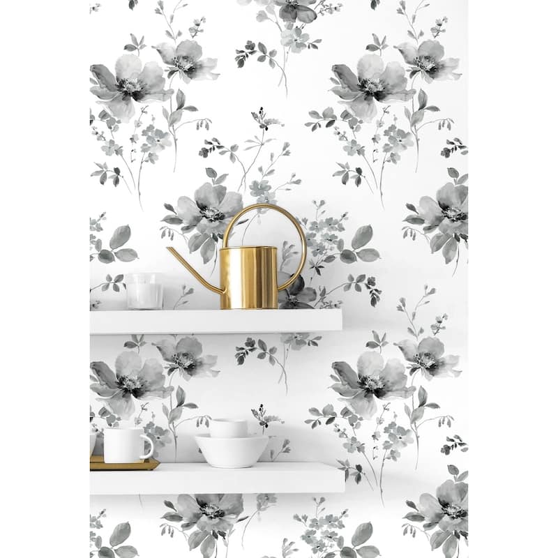 NextWall Watercolor Windflower Peel and Stick Wallpaper