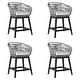 preview thumbnail 69 of 69, Tutti Frutti Solid Eucalyptus Wood and Rope Outdoor Patio Counter or Bar Height Barstool