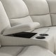 preview thumbnail 4 of 2, Furniture of America Jorwyn Beige Fabric 6-Seater Reclining Sectional Sofa with Cup Holders