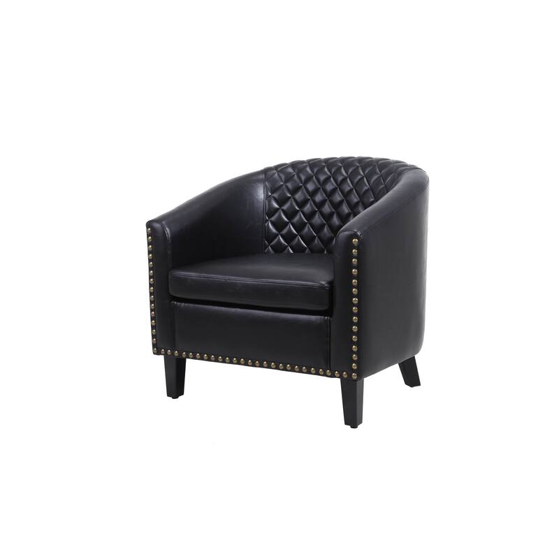 Club Chairs with nailheads and solid wood legs