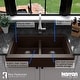 preview thumbnail 26 of 75, Karran Retrofit Farmhouse Quartz 34 in. Double Bowl 50/50 Sink Kit