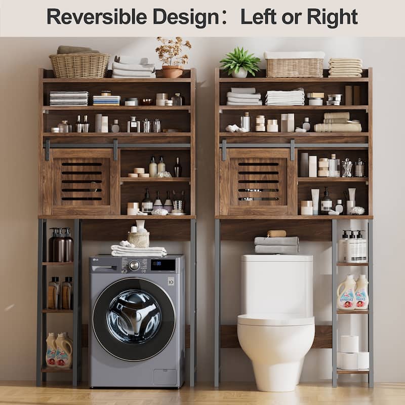 Over The Toilet Storage Cabinet – Farmhouse Storage Cabinet With Sliding Door