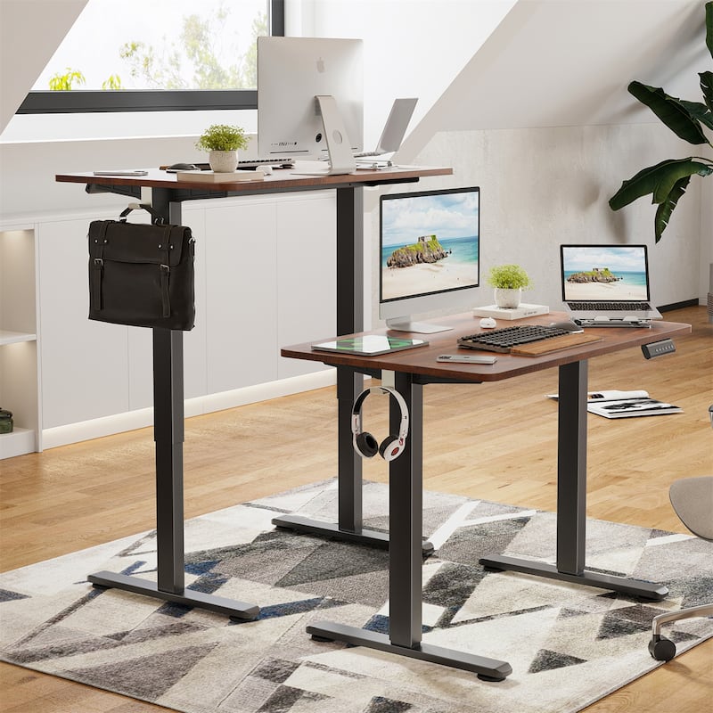 Electric Standing Adjustable Height Sit Stand Home Office Desk w/ Splice Board