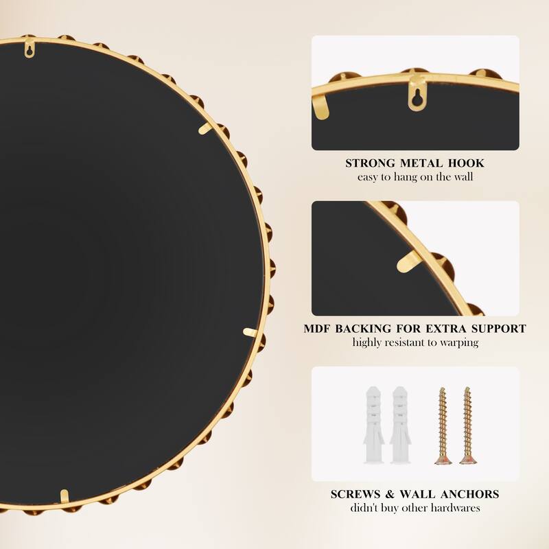 Iron Bead Wall Mirror to Enhance the Overall Otyle