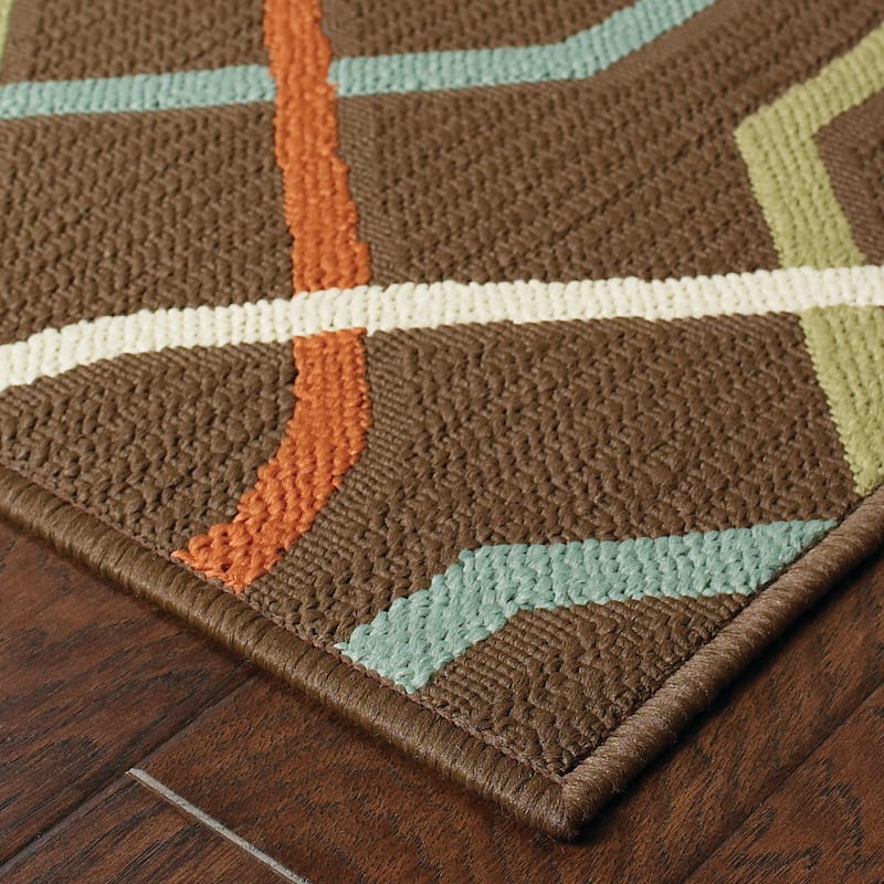Vista Home Malta Lattice Helix Indoor-Outdoor Loop Pile Area Rug