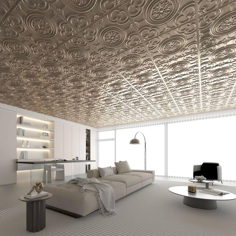 Atr3d 12 Pack 24"x24" 3D Wall Panel Ceiling Tiles Cover 48 Sq.Ft. for Home Decor