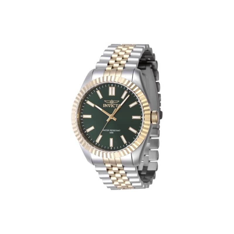 Invicta Men's 47485 Specialty Quartz 3 Hand Green Dial Watch