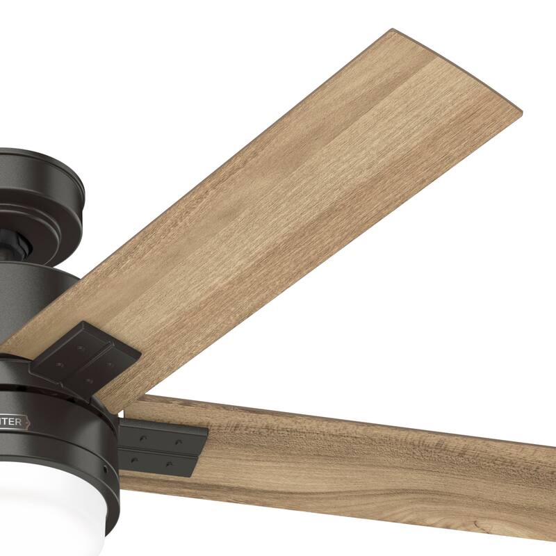 Hunter 52" Noble Bronze Ceiling Fan with LED Light Kit and Handheld Remote