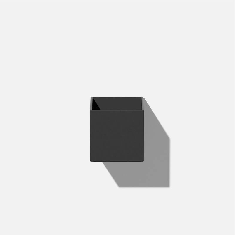 Geo Series Hanging Cube Plastic Planter - 5 inch - Black