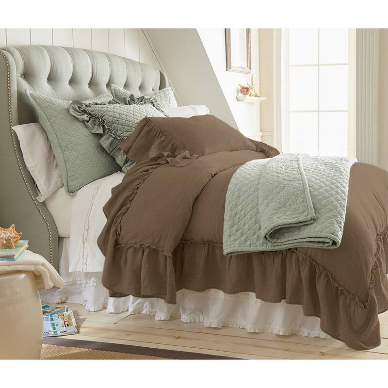 Caprice, Cotton, Walnut Brown, Duvet Cover - Walnut Brown - Queen