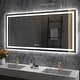 preview thumbnail 28 of 38, KIOTEE LED Mirror Lights Anti-Fog Frameless Bathroom Vanity Mirror in Tempered Glass 60x30