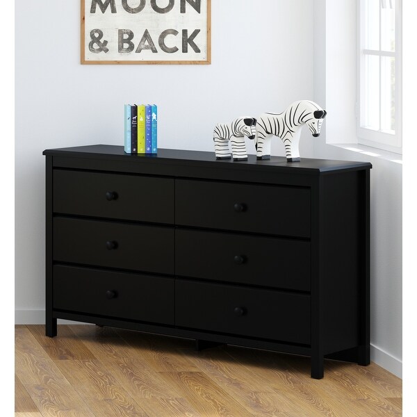 alpine 6 drawer double dresser