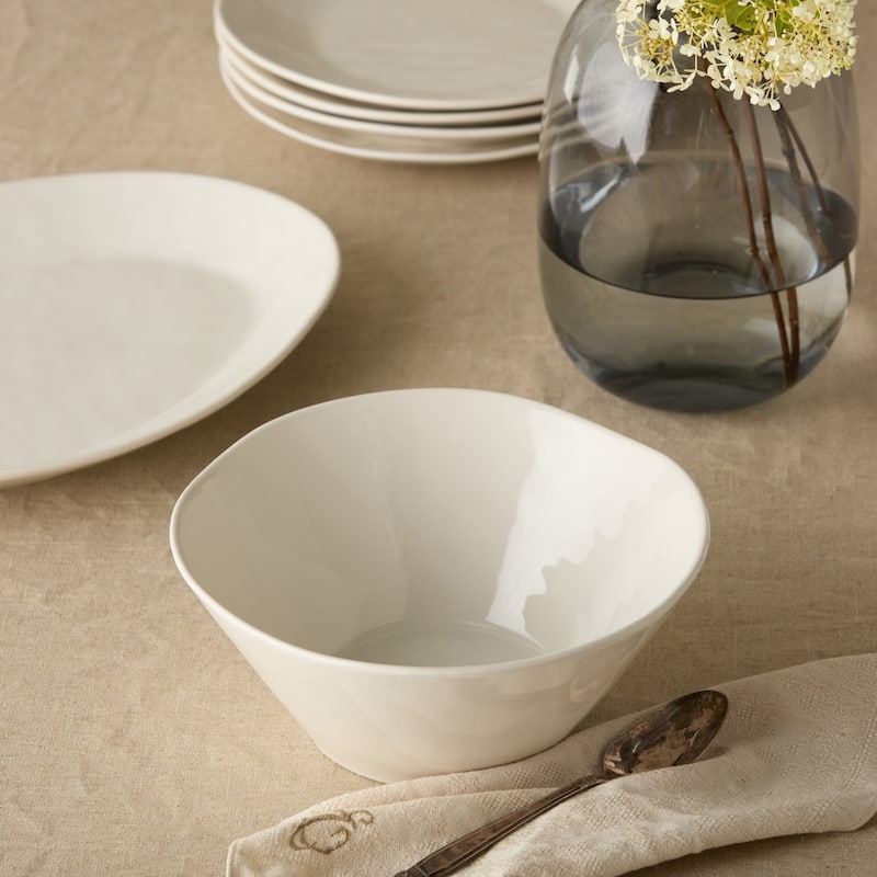 Certified International Linen Cream Deep Bowl 88 oz. - 10.25'' W x 10.25'' D x 4.5'' H