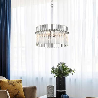 Casandra 4-Light Chrome Finish Crystal Chandelier