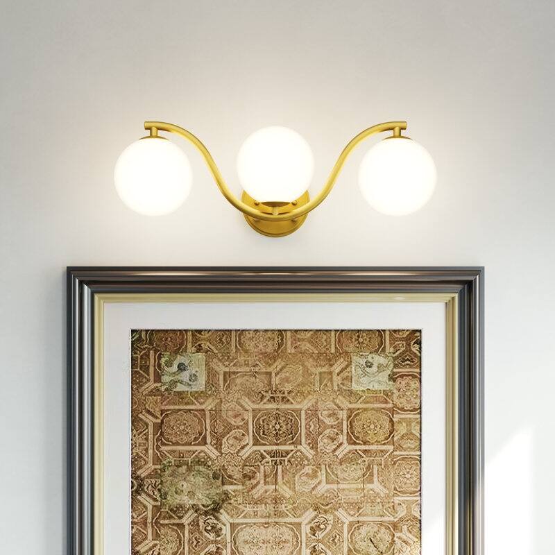 Acroma - 3 - Light Gold Seel Wavy Dimmable Vanity Light