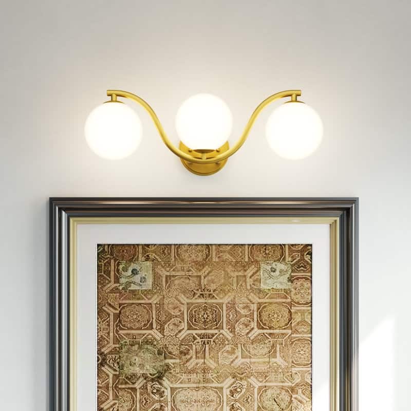 Acroma - 3 - Light Gold Seel Wavy Dimmable Vanity Light