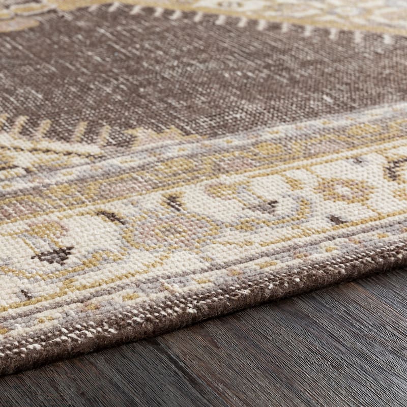 Hand-knotted Alford Boho Medallion Wool Area Rug