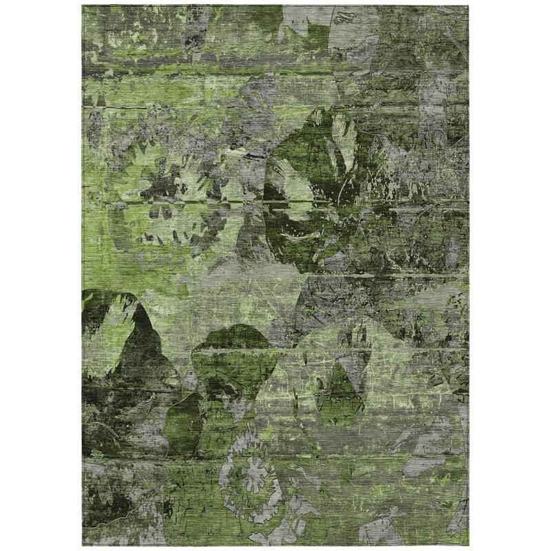 Mami Artistic Abstract Weather Resistant Classic Meets Modern Outdoor Rug