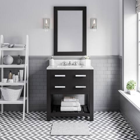 Water Creation Madalyn 30-inch Espresso Single Sink Bathroom Vanity