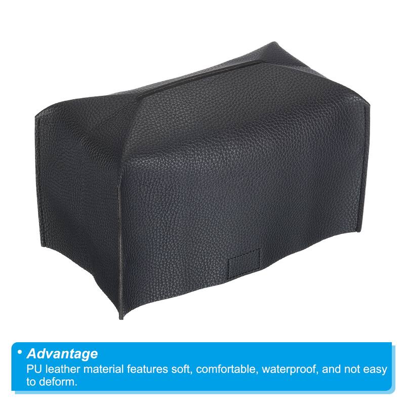 9.4x5x4.7" Tissue Box Cover PU Leather Decorative Holder Dispenser