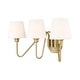 preview thumbnail 6 of 16, Yep by Golden Lighting Kennedy 3-light Vanity in Brushed Champagne Brass