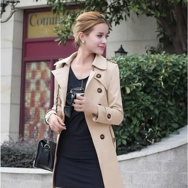 Autumn outerwear coat women medium-long sashes trench coat slim women casual dress trench coat