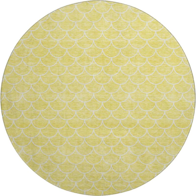 Premium Washable Super Soft Geo Scallops Mayfield Rug