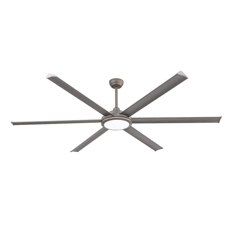 MLiAN 80 In. 6 Aluminium Blades Indoor Ceiling Fan with Light Kit and Remote - 80"