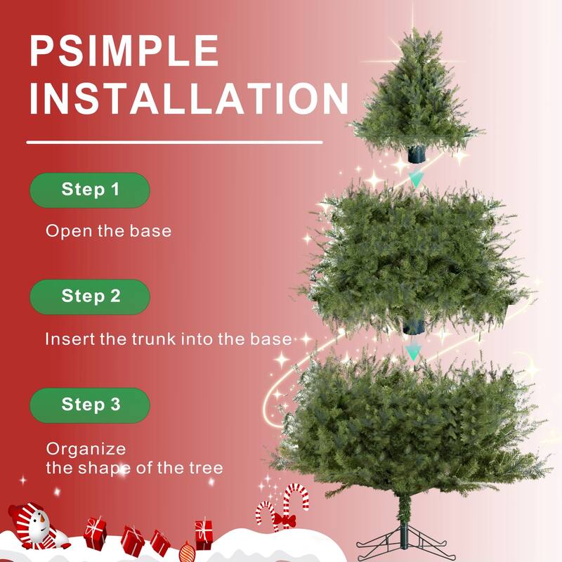 7/8/9Ft Artificial PE&PVC Christmas Tree with Stand