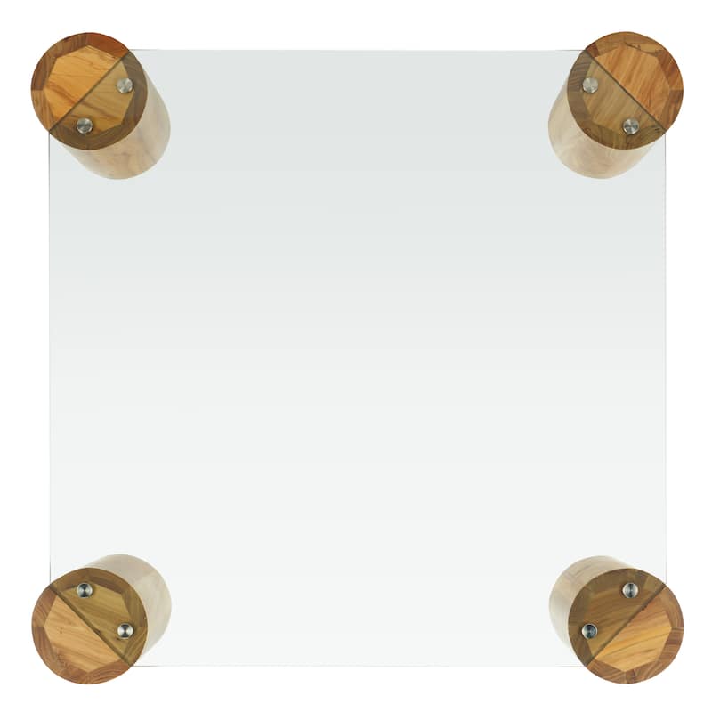 SAFAVIEH Couture Robbie Square Glass Coffee Table - 36"W x 36"D x 15"H