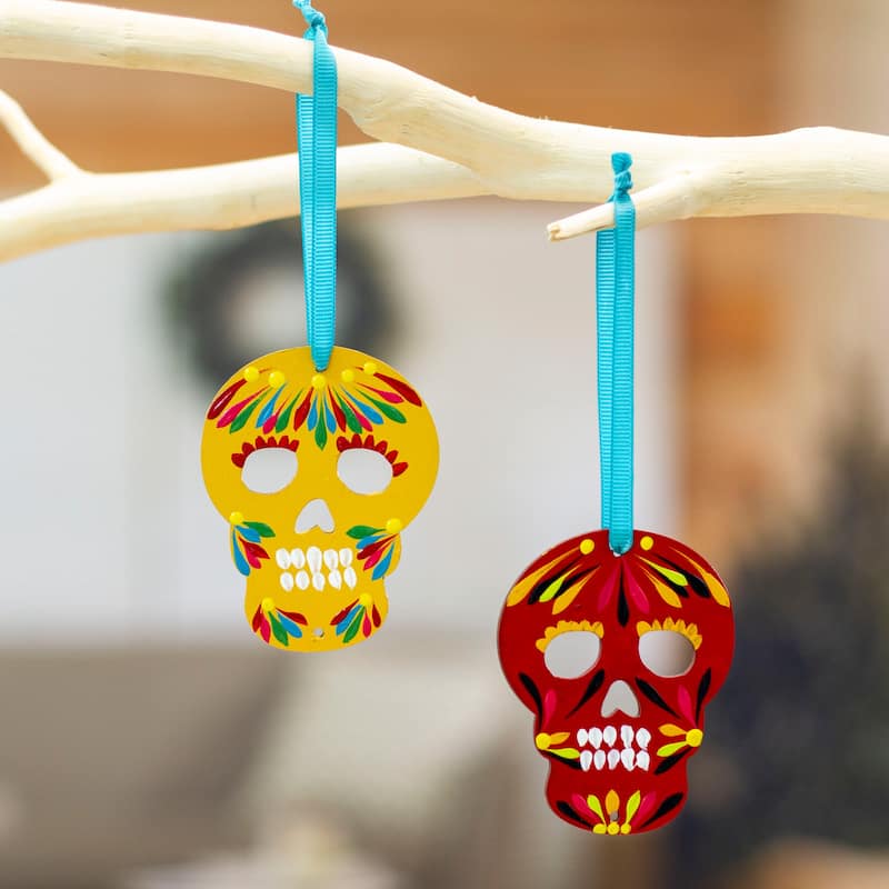 Novica Handmade Mexican Tradition Wood Ornaments (Pair)