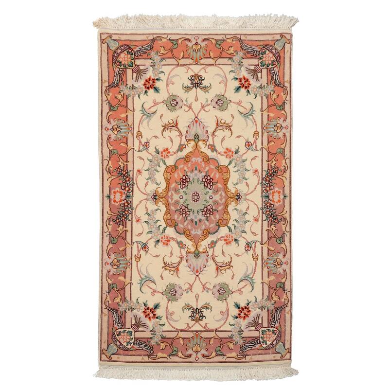 2'2''x4 Hand Knotted Wool Ivory Traditional 250 KPSI Rug - 2' 2'' x 4' - 2' 2'' x 4'