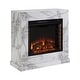 preview thumbnail 4 of 43, Dejon Contemporary White Stone Electric Fireplace