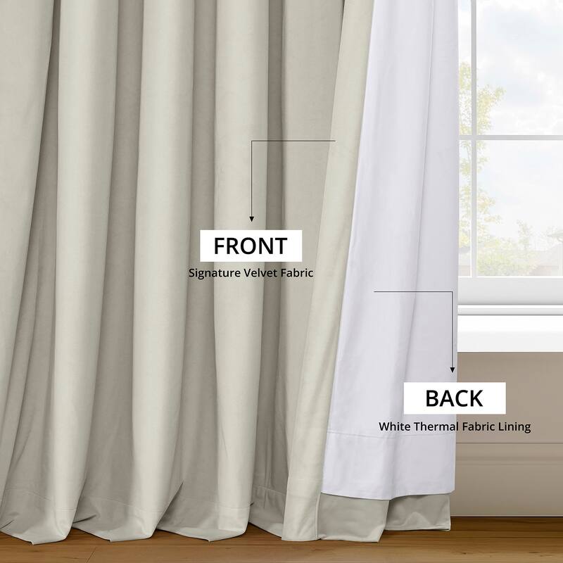 Exclusive Fabrics Signature Pleated Blackout Velvet Curtain (1 Panel)