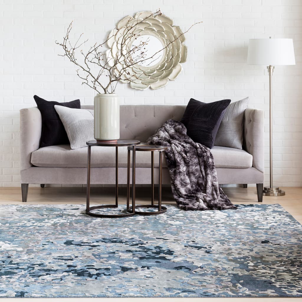 Hand-Knotted Hingham Abstract Viscose Area Rug - 8' x 10'