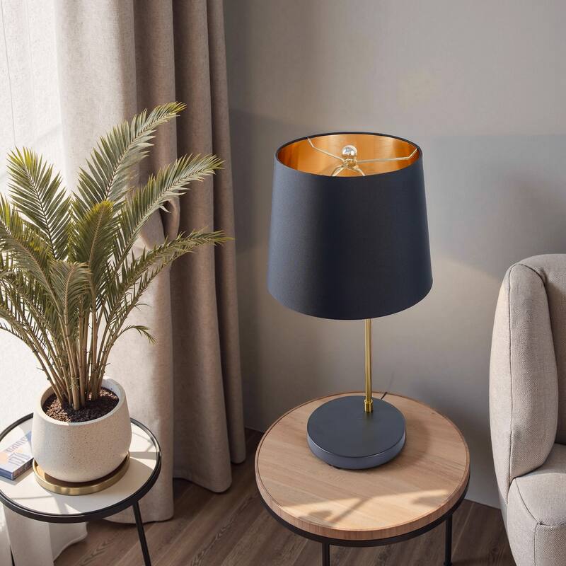 Aisin Black and Gold Modern Table Lamp with Metal Base