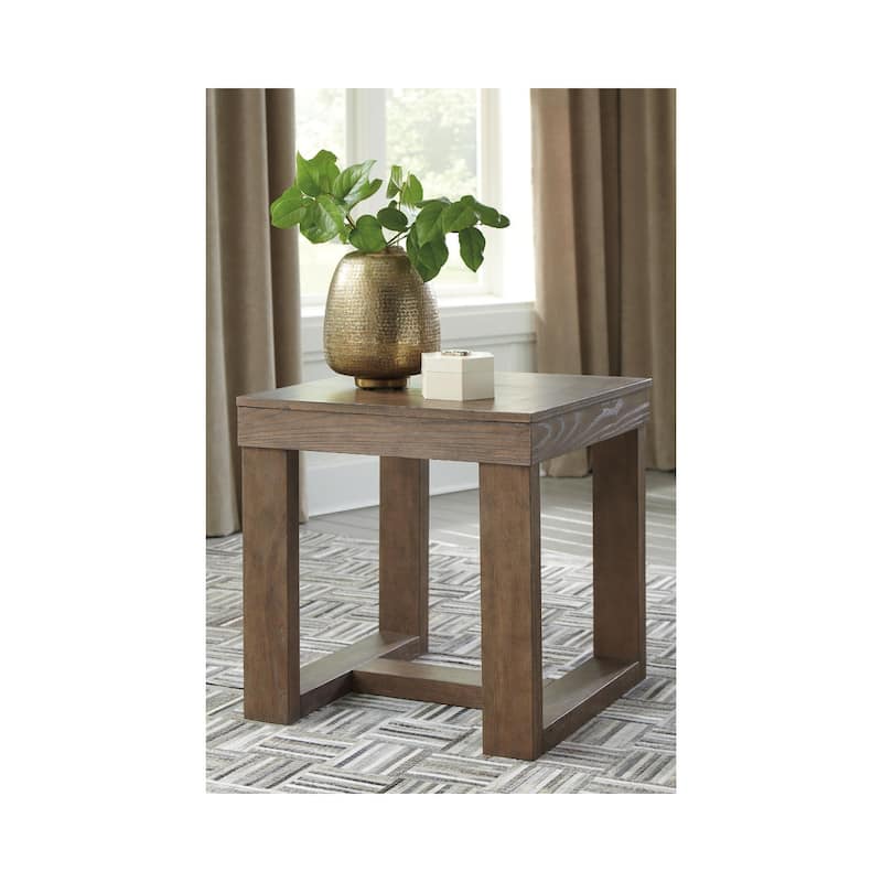 Cariton Gray Square End Table